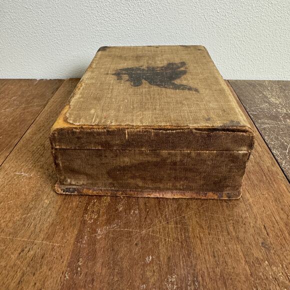 Antique Keepsake‎ Jewelry Box Brown Significant Wear Purchased 1884 Gifted 1906 - Picture 4 of 16